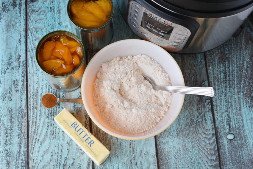 Instant Pot Peach Cobbler Ingredients, Instant Pot Peach Cobbler