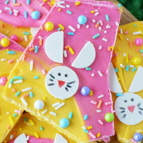 Easter Bunny Candy Bark, Candy Bark for Easter, Easter Bark, Bunny Bark, Easter Candy Bark