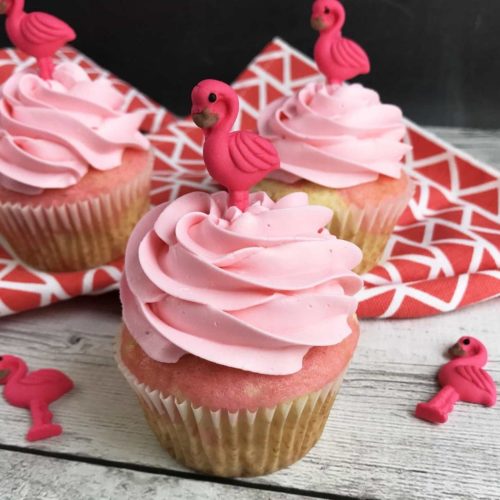 Homemade Pink Flamingo Cupcakes Inspired Beach Themed Party 9169