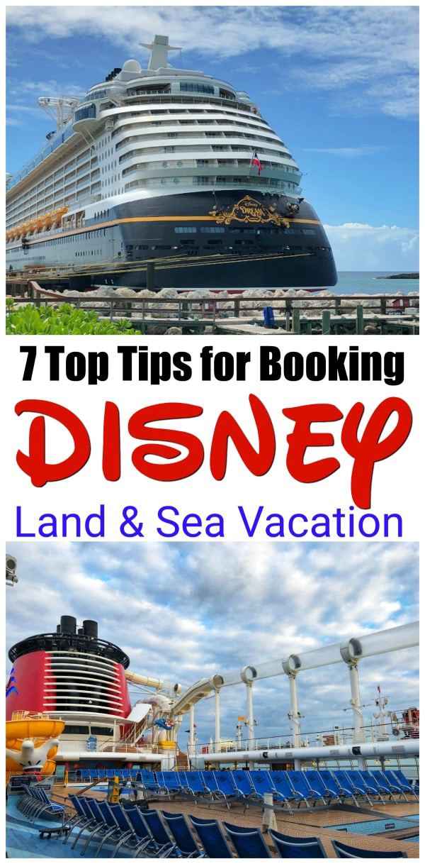 Taking a Disney land and sea vacation can be a trip of a lifetime. You can visit the parks for a few days and then hit the high seas for a 3, 5, or 7 day cruise on one of Disney’s fabulous cruise ships! You will get the best of both worlds in one trip. #DisneyCruise #DisneySMMC #DisneyLandandSea #DisneyVacation