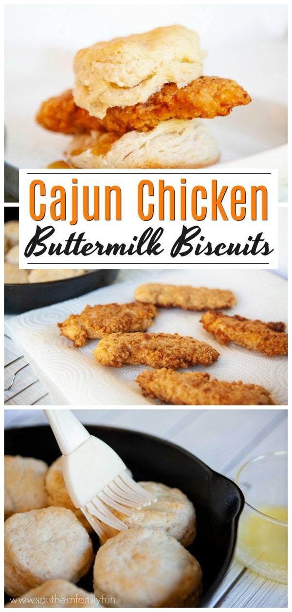 Nothing screams southern soul food louder than these amazing Spicy Chicken Biscuits Made With Homemade Buttermilk Biscuits out of the Iron Skillet. Not only does this recipe knock it outta the park with the Cajun chicken, but the homemade biscuits are seriously crazy good as well. #spicyChickenBiscuits #southernfood #SouthernRecipe
