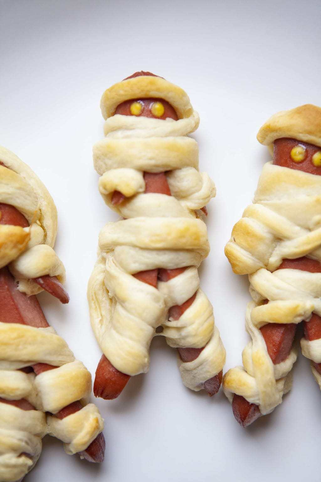 Mummy Hotdogs Made With Crescent Rolls Halloween Food Fun For All