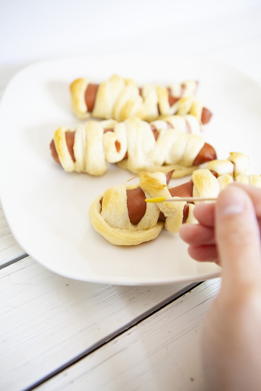 Mummy Hotdogs Made With Crescent Rolls Halloween Food Fun For All