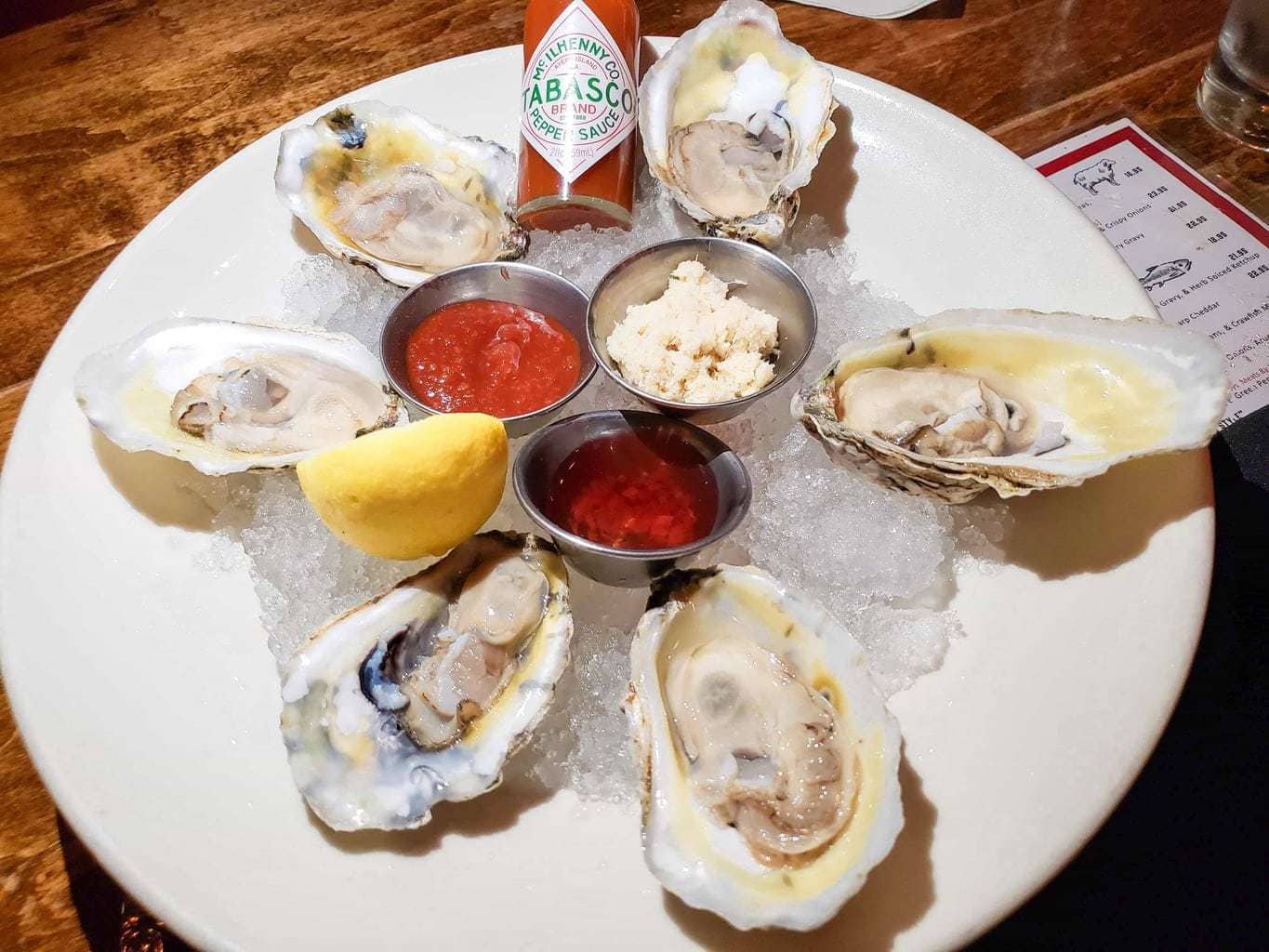 Salt Factory Pub is one of those restaurants that makes quite an impact on you and your taste buds. Every food item on the menu is carefully planned out and made to perfection. #SaltFactoryPub #WoodstockGA salt factory, downtown Woodstock restaurants, salt factory menu, oysters, boutique oysters, where to find oysters in atlanta