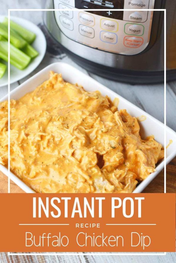 Instant Pot Buffalo Chicken Dip - Easy Football Party Food Appetizer
