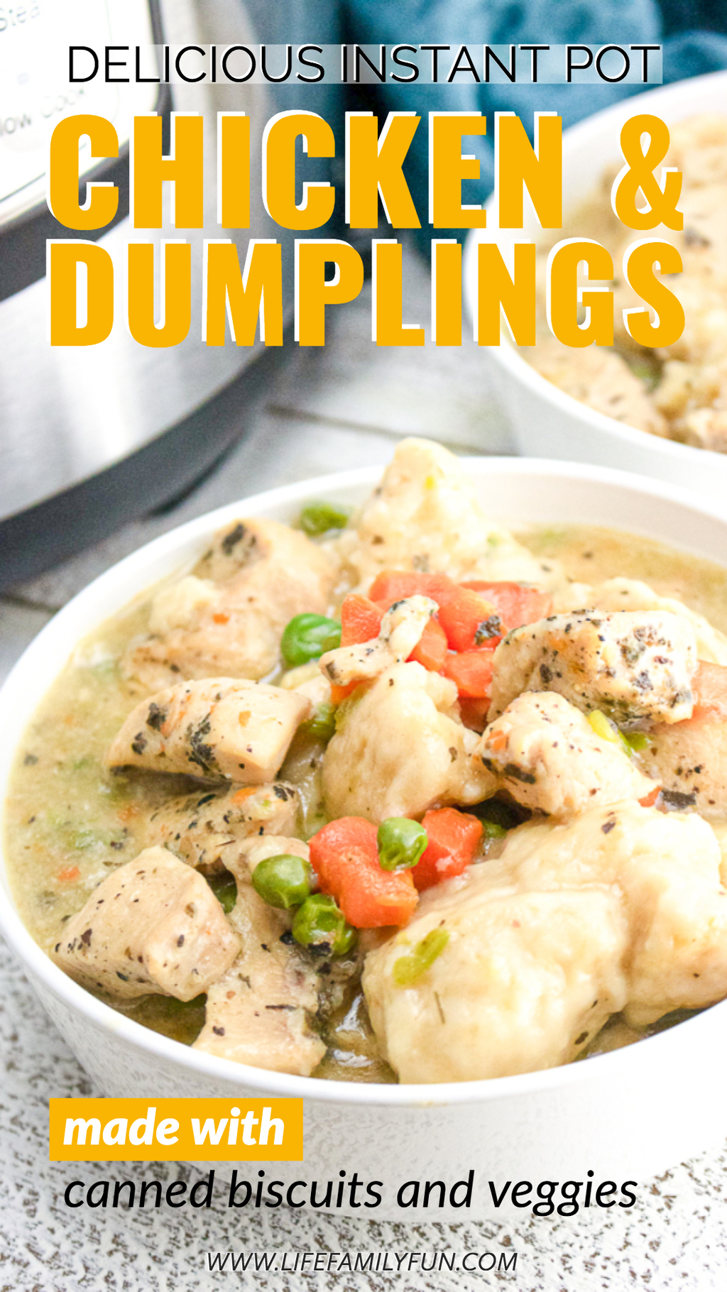 Instant Pot Chicken Dumplings Recipe With Canned Biscuits Video