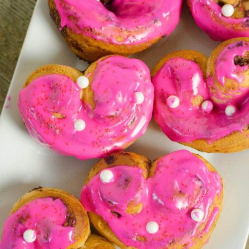 Valentine's Day Cinnamon Rolls
