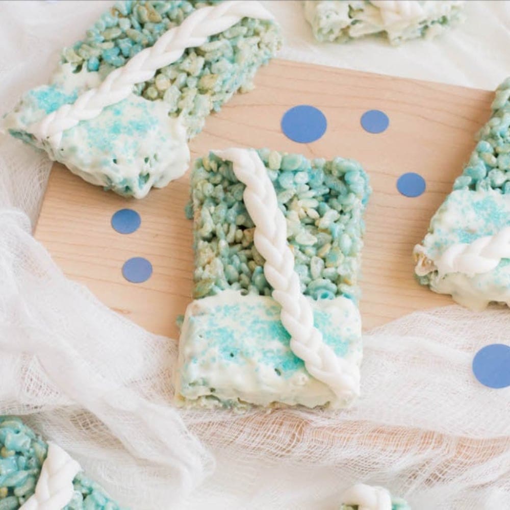 Frozen Elsa Inspired Rice Krispie Treats