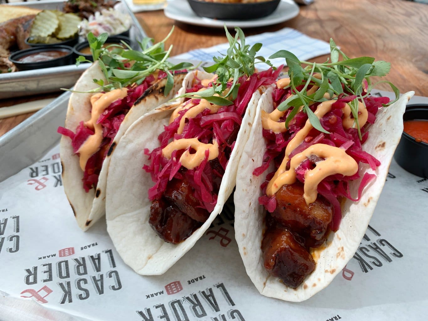 Cask and larder Pork Belly Tacos