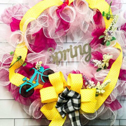 diy spring wreath make this inexpensive deco mesh wreath for spring make this inexpensive deco mesh wreath