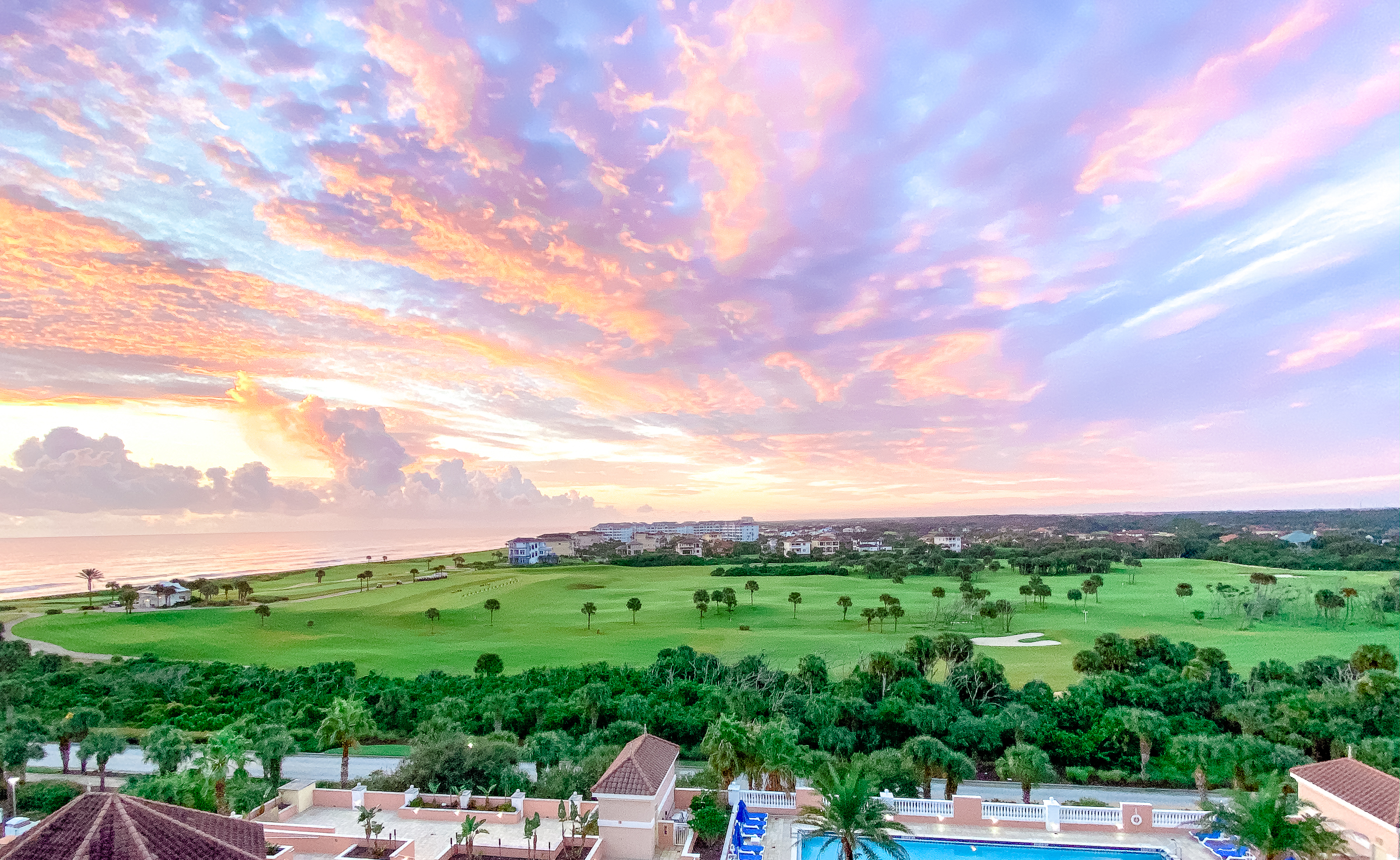 Sunrise from balcony at Hammock Beach Resort