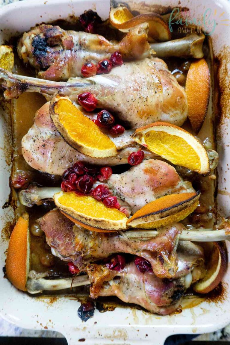 Roasted Turkey Legs With Cranberry Orange