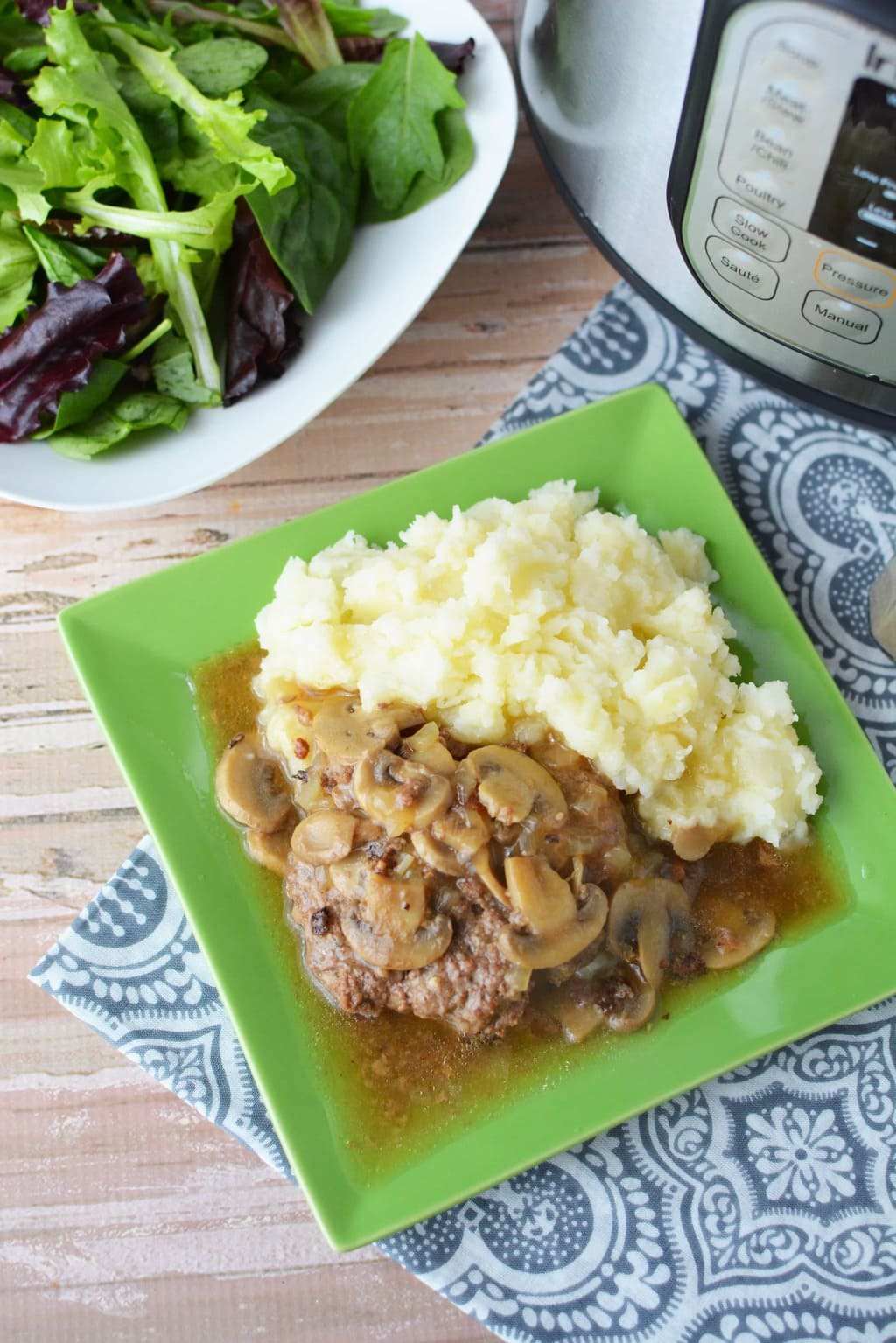 Instant Pot Salisbury Steak Recipe With Mushroom Gravy